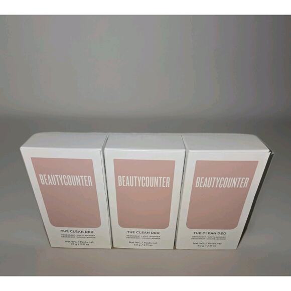 BeautyCounter The Clean Deo Deodorant/Soft Lavender Full Lot Of 3 NEW - Picture 1 of 1
